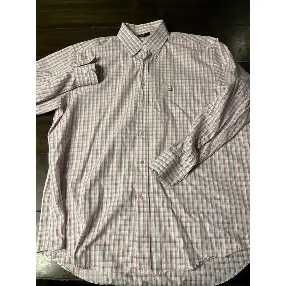 Masters Clubhouse Collection Shirt Men's XXL Plaid Augusta Golf Button Up - Picture 2 of 4